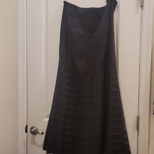 Dressbarn Black Maxi A-Line Skirt for Cocktail Nights